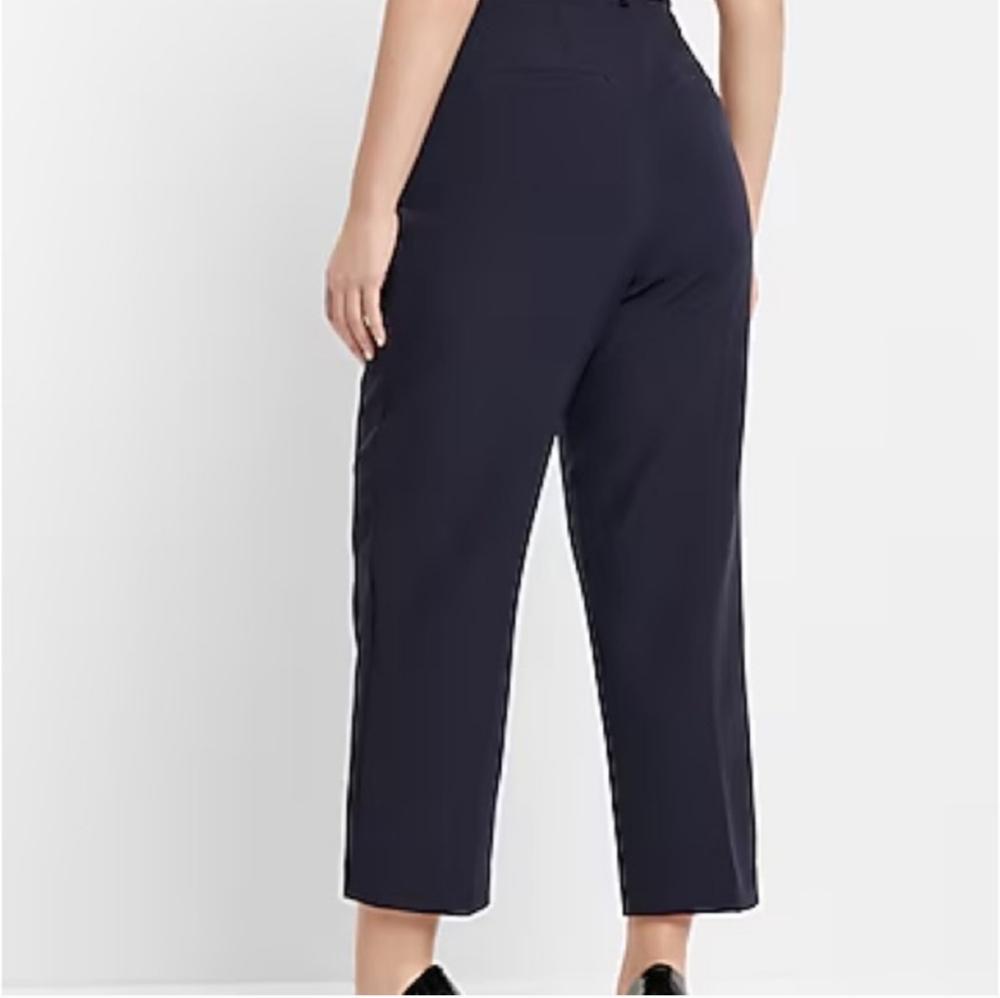 EXPRESS women’s cropped wide leg mid rise trouser pants Medium Business Casual
